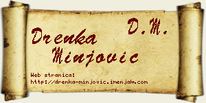 Drenka Minjović vizit kartica